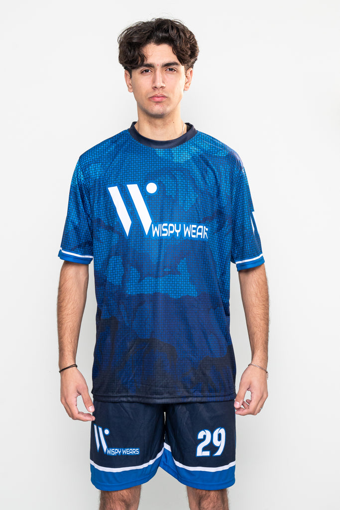 Blue Black Soccer Tracksuits
